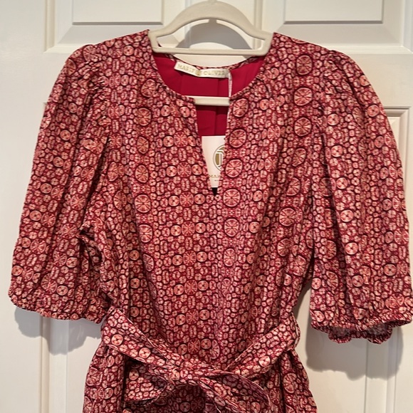 Marie Oliver Shyloh Dress in hibiscus shibori print - Picture 3 of 6